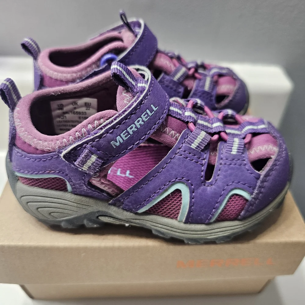 Merrell Kids Purple and Pink Sandals - Picture 1 of 4